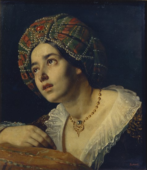 A Turkish woman. Artist: Kapkov, Yakov Fyodorovich (1816-1854)