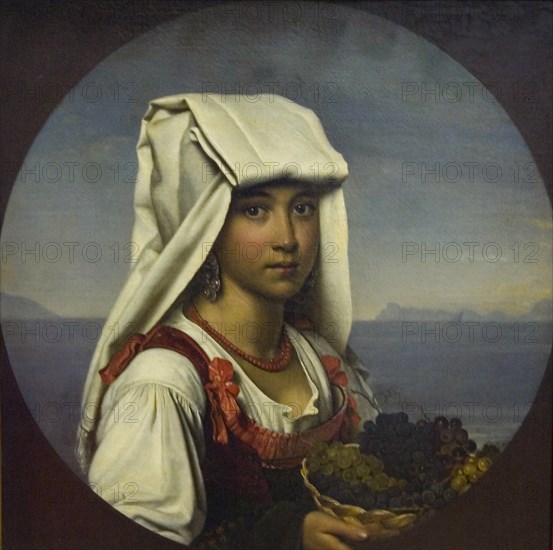 Neapolitan Girl with Fruits, 1831. Artist: Kiprensky, Orest Adamovich (1782-1836)