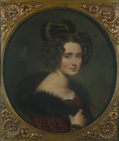 Portrait of Olimpiada Ryumina, 1826. Artist: Kiprensky, Orest Adamovich (1782-1836)