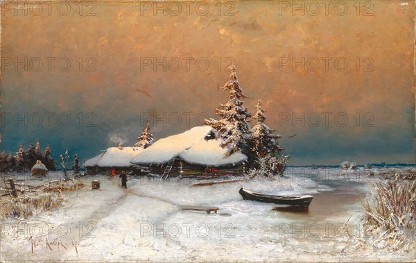 Winter Sunset, 1887. Artist: Klever, Juli Julievich (Julius), von (1850-1924)