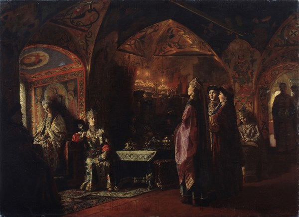 Tsarevna's dwelling, 1878. Artist: Klodt, Mikhail Petrovich, Baron (1835-1914)