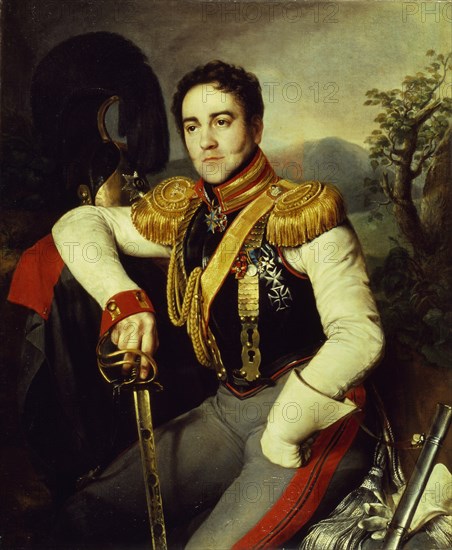 Portrait of Count Vladimir Stepanovich Apraksin (1796-1833), 1829. Artist: Krylov, Nikifor Stepanovich (1802-1831)