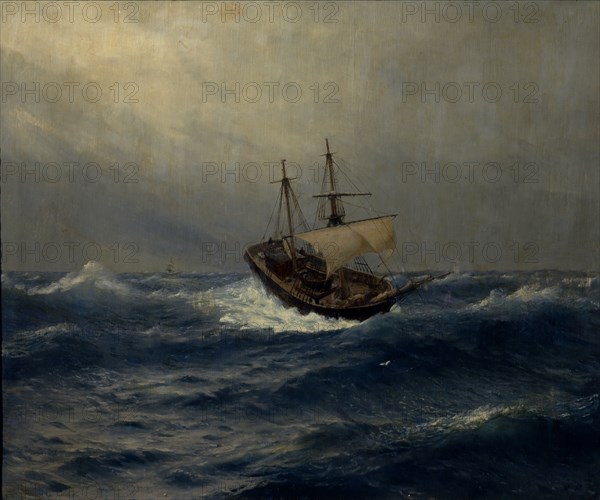 Storm on the Sea, 1887. Artist: Lagorio, Lev Felixovich (1827-1905)