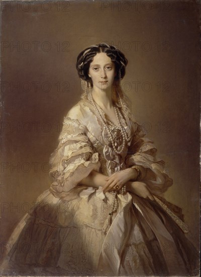 Portrait of Maria Alexandrovna (1824-1880), Empress of Russia. Artist: Makarov, Ivan Kosmich (1822-1897)