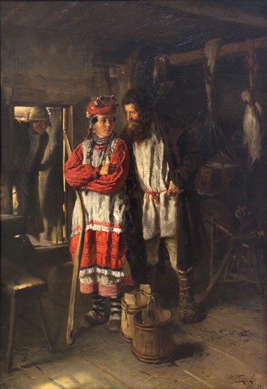 Father-in-law, 1888. Artist: Makovsky, Vladimir Yegorovich (1846-1920)