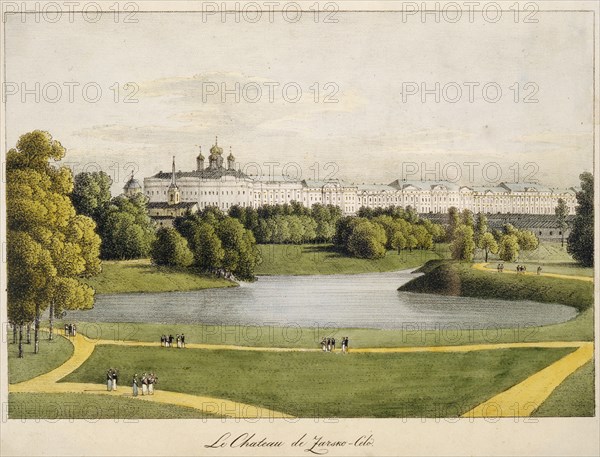 The Catherine Palace in Tsarskoye Selo, 1821-1822. Artist: Martynov, Andrei Yefimovich (1768-1826)