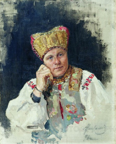 Russian peasant, 1896. Artist: Maximov, Vasili Maximovich (1844-1911)