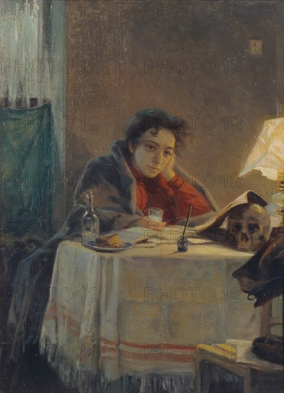 A Girl Student, 1904. Artist: Myasoedov, Grigori Grigoryevich (1834-1911)