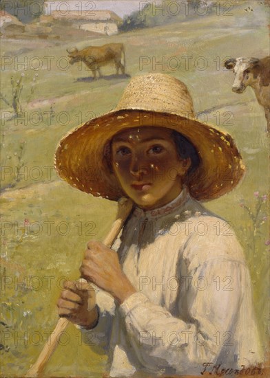 Shepherd Boy, 1909. Artist: Myasoedov, Grigori Grigoryevich (1834-1911)