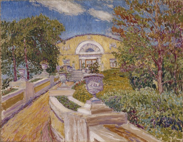 At the Naydenov Estate. Moscow, 1914. Artist: Perepletchikov, Vasili Vasilyevich (1863-1918)