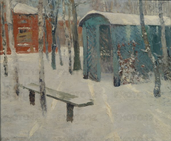 Early Snow. Artist: Pervukhin, Konstantin Konstantinovich (1863-1915)