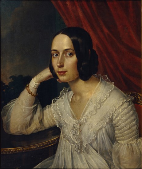Portrait of Natalia Alekseevna Tuchkova-Ogareva (1829-1913), 1842. Artist: Reichel, Karl (1788-1857)
