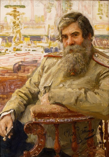 Portrait of the neurophysiologist and psychiatrist Vladimir Bekhterev (1857-1927), 1913. Artist: Repin, Ilya Yefimovich (1844-1930)