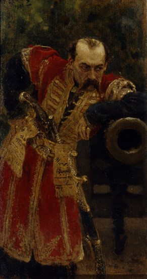Colonel of the Zaporizhian Host, 1880. Artist: Repin, Ilya Yefimovich (1844-1930)