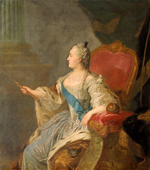 Portrait of Empress Catherine II (1729-1796), 1763. Artist: Rokotov, Fyodor Stepanovich (1735-1808)