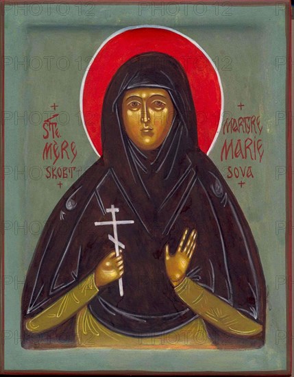 Saint Mother Maria, 20th century. Artist: Russian icon