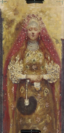 Boyar's Wife (Detail), 1899. Artist: Ryabushkin, Andrei Petrovich (1861-1904)