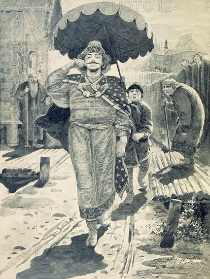 Churila Plyonkovich, 1895. Artist: Ryabushkin, Andrei Petrovich (1861-1904)