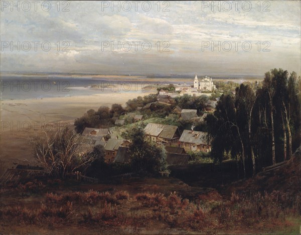 The Pechersky Ascension Monastery near Nizhny Novgorod, 1871. Artist: Savrasov, Alexei Kondratyevich (1830-1897)