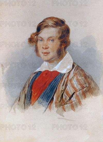Portrait of the Poet Prince Pyotr A. Vyazemsky (1792-1878), 1830s. Artist: Sokolov, Pyotr Fyodorovich (1791-1848)