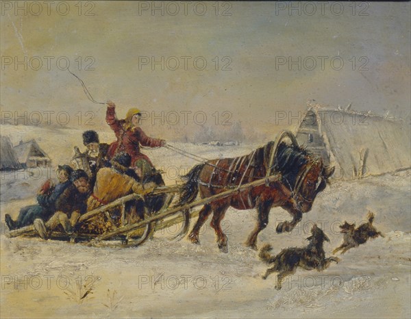 Shrovetide. Artist: Sverchkov, Nikolai Yegorovich (1817-1898)