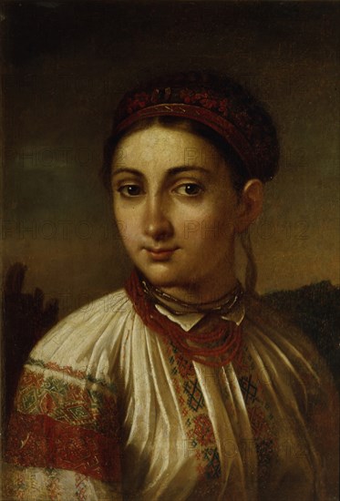 Girl from Podillia. Artist: Tropinin, Vasili Andreyevich (1776-1857)