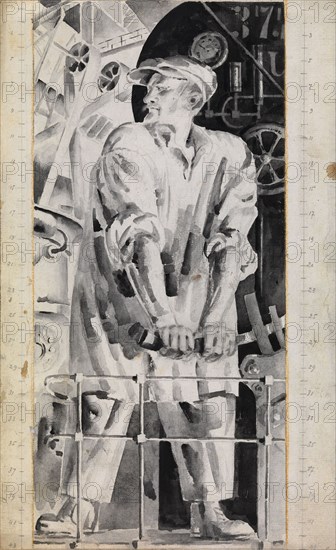 The Machinist, 1920s. Artist: Tyrsa, Nikolai Andreyevich (1887-1942)