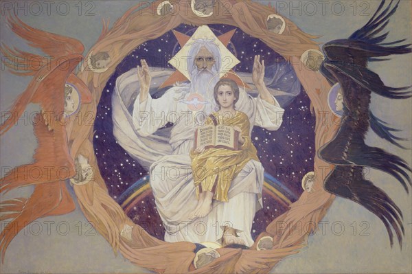 The Holy Trinity (Otechestvo), 1907. Artist: Vasnetsov, Viktor Mikhaylovich (1848-1926)