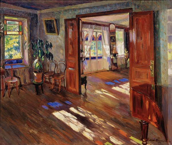 In a house, 1914. Artist: Vinogradov, Sergei Arsenyevich (1869-1938)