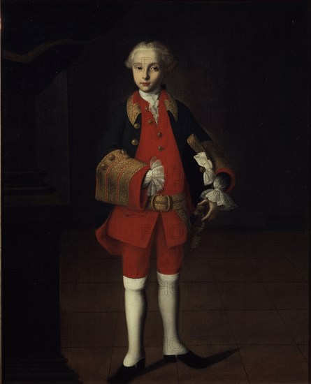 Portrait of Count Wilhelm Georg von Fermor (1749-1828), c. 1750. Artist: Vishnyakov, Ivan Yakovlevich (1699-1761)