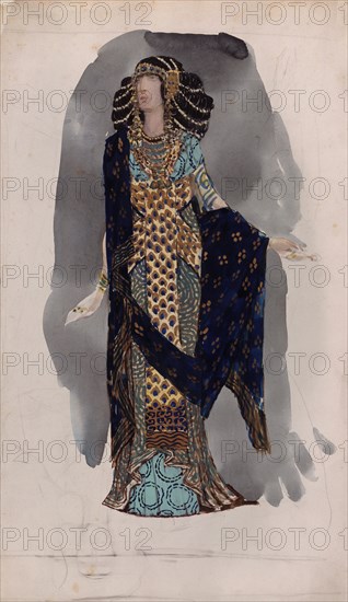 Costume design from the Series Oriental dancers, 1900s. Artist: Vladimirov, Vasili Vasilyevich (1880-1931)