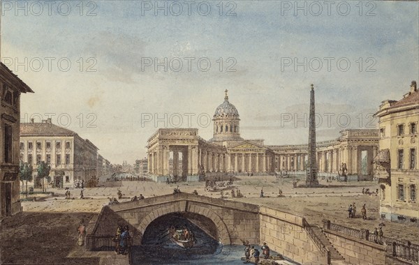 The Kazan Cathedral in Saint Petersburg, 1817. Artist: Vorobyev, Maxim Nikiphorovich (1787-1855)