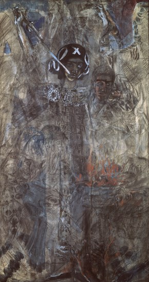 The Vision of the Prophet Ezekiel, 1906. Artist: Vrubel, Mikhail Alexandrovich (1856-1910)