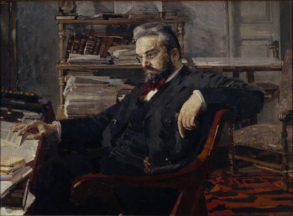 Portrait of Konstantin Dmitryevich Artsybushev (1849-1901), 1897. Artist: Vrubel, Mikhail Alexandrovich (1856-1910)