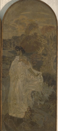 Minerva (Triptych The Judgment of Paris), 1893. Artist: Vrubel, Mikhail Alexandrovich (1856-1910)