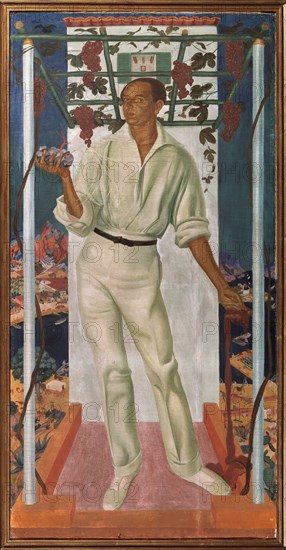 Portrait of the Mexican artist Roberto Montenegro Nervo (1887-1968), 1915. Artist: Yakovlev, Alexander Yevgenyevich (1887-1938)