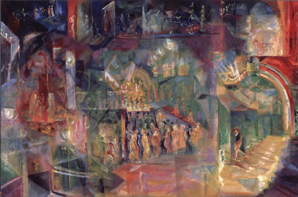 A Bar. Artist: Yakulov, Georgi Bogdanovich (1884-1928)