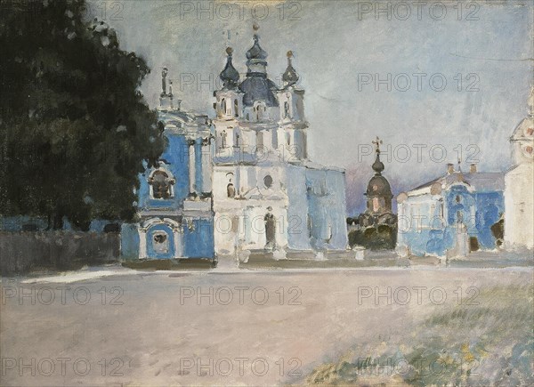 The Smolny Convent in Saint Petersburg, Early 20th cen.. Artist: Yaremich, Stepan Petrovich (1869-1938)