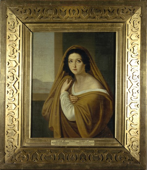 Portrait of Princess Yevdokia (Avdotya) Ivanovna Golitsyna, née Izmaylova (1794-1890), 1810s. Artist: Yegorov, Alexei Yegorovich (1776-1851)