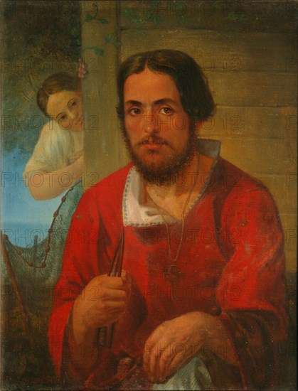 Fisherman. Artist: Zakharov (Chechenets), Pyotr Zakharovich (1816-1846)