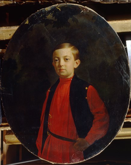 Portrait of Tsarevich Nicholas Alexandrovich of Russia (1843?1865). Artist: Zaryanko, Sergei Konstantinovich (1818-1870)