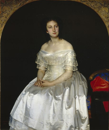 Portrait of Princess Maria Vasilyevna Vorontsova (1819-1894), 1851. Artist: Zaryanko, Sergei Konstantinovich (1818-1870)