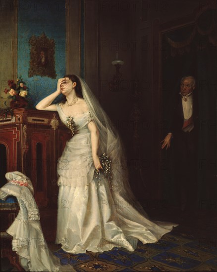 After the marriage, 1874. Artist: Zhuravlev, Firs Sergeevich (1836-1901)