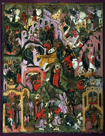 The Nativity of Christ, Second Half of the 17th cen.. Artist: Russian icon