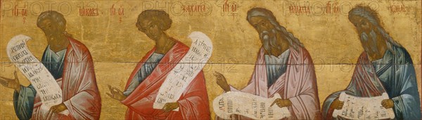 The prophets Jacob, Zechariah, Malachi and Joel, c. 1502-1503. Artist: Russian icon