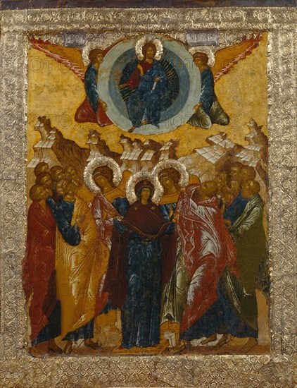 The Ascension of Christ, 1497. Artist: Russian icon