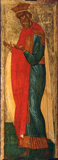 Saint Vladimir of Kiev, Early 15th cen.. Artist: Russian icon