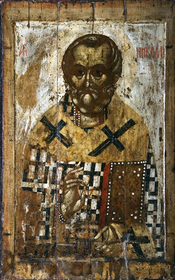 Saint Nicholas, 14th century. Artist: Russian icon