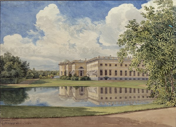 The Alexander Palace in Tsarskoye Selo, 1831. Artist: Reutern, Gerhard Wilhelm, von (1794-1865)