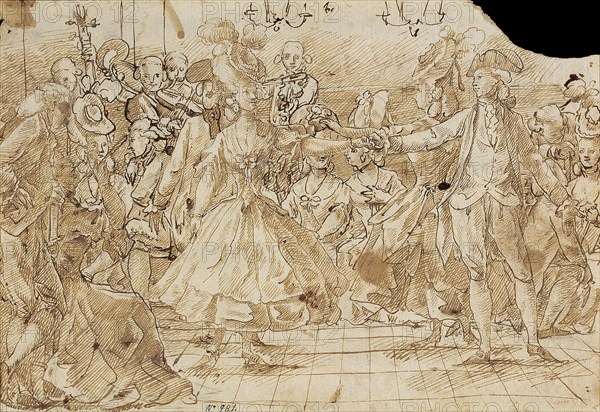 Minuet, c. 1780. Artist: Casanovas Torrents, Antonio (1752-1796)